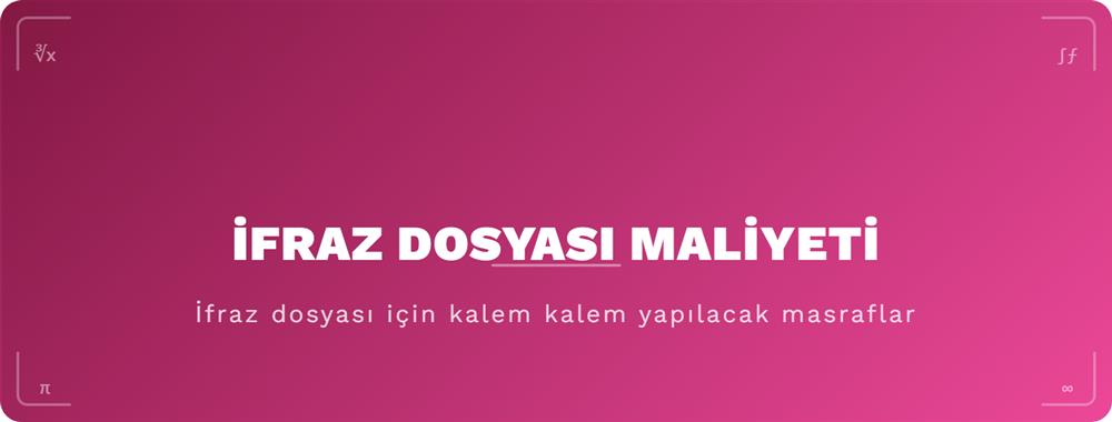�fraz Fiyat Hesab� ve Har� �cretleri
