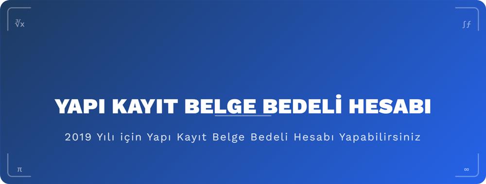 �mar Bar��� (Yap� Kay�t Belge Bedeli) Hesaplama
